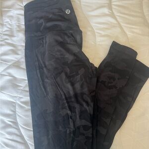 lululemon athletica Black Camo Leggings